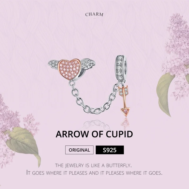 (imagem para) Corrente de Segurança Flecha de cupido estilo Pandora - SCC1208 - Visualizar 2