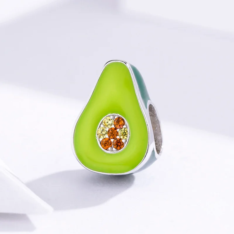 (imagem para) Pandora Style Avocado Charm - BSC129 - Visualizar 2