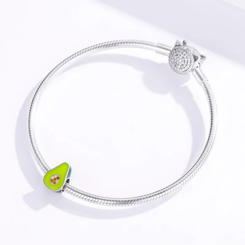 (imagem para) Pandora Style Avocado Charm - BSC129 - Visualizar 4