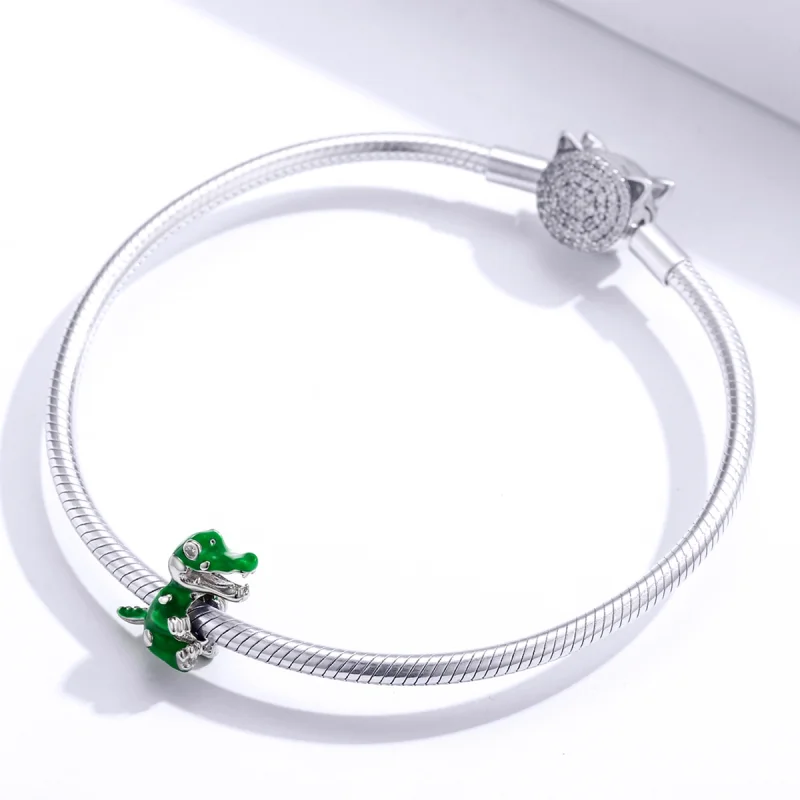 (imagem para) Pandora Style Baby Crocodile Charm - BSC190 - Visualizar 3