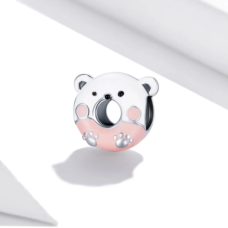 (imagem para) Pandora Style Bear Donuts Charm - SCC1876 - Visualizar 2