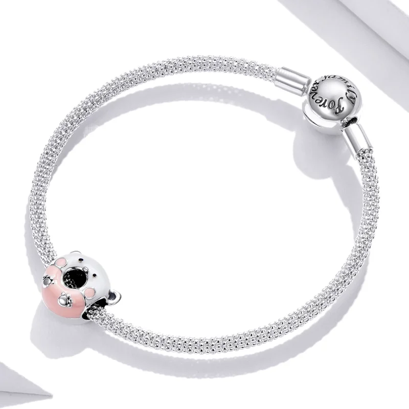 (imagem para) Pandora Style Bear Donuts Charm - SCC1876 - Visualizar 3
