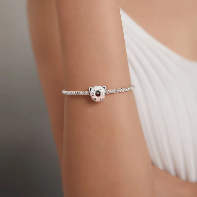 (imagem para) Pandora Style Bear Donuts Charm - SCC1876 - Visualizar 5