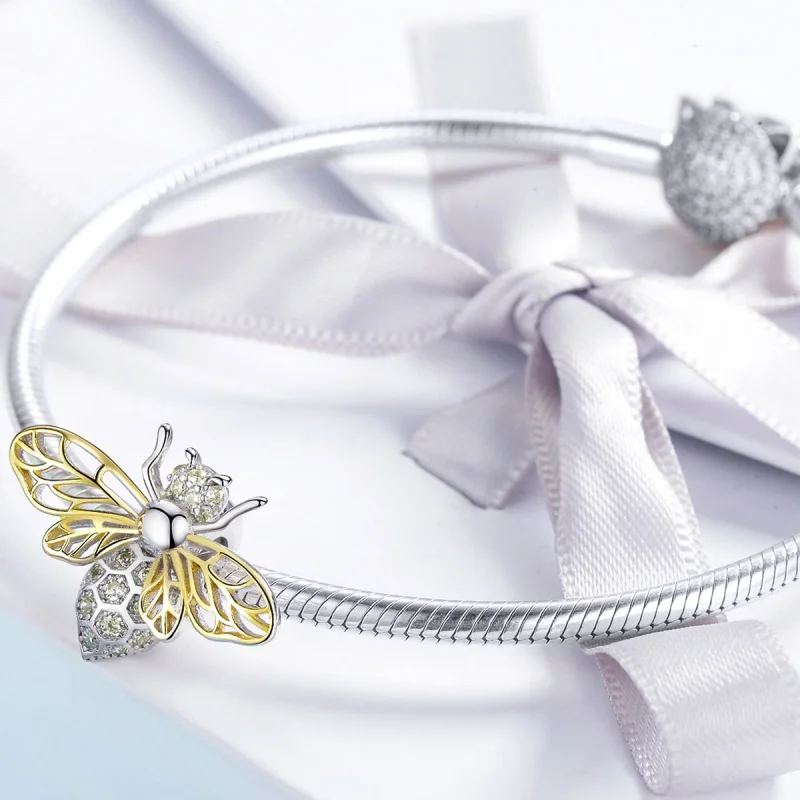 (imagem para) Pandora Style Bee Charm - BSC067 - Visualizar 3