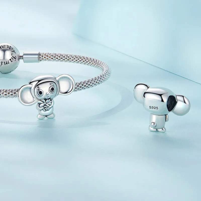 (imagem para) Pandora Style Big Eared Monkey Charm - SCC2387 - Visualizar 4