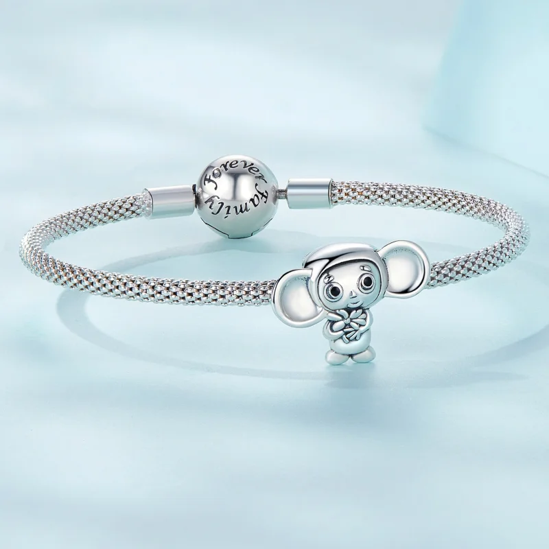 (imagem para) Pandora Style Big Eared Monkey Charm - SCC2387 - Visualizar 5