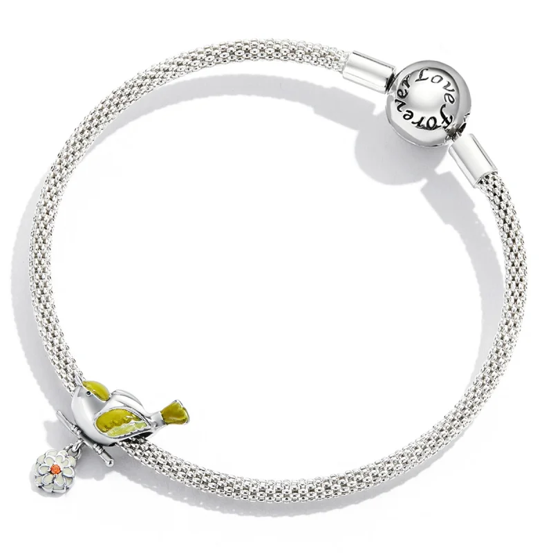 (imagem para) Pandora Style Birds and Flowers - Beginning of Spring Charm - SCC2191 - Visualizar 4
