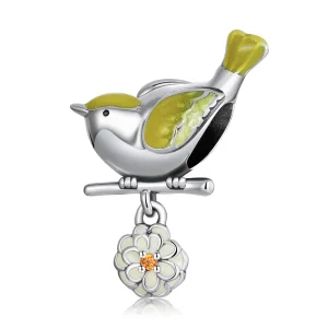 (imagem para) Pandora Style Birds and Flowers - Beginning of Spring Charm - SCC2191