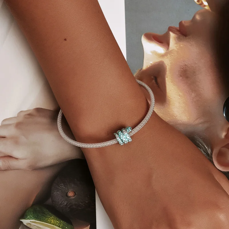 (imagem para) Pandora Style Blue Snake Charm - BSC576 - Visualizar 5