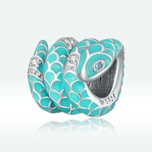(imagem para) Pandora Style Blue Snake Charm - BSC576