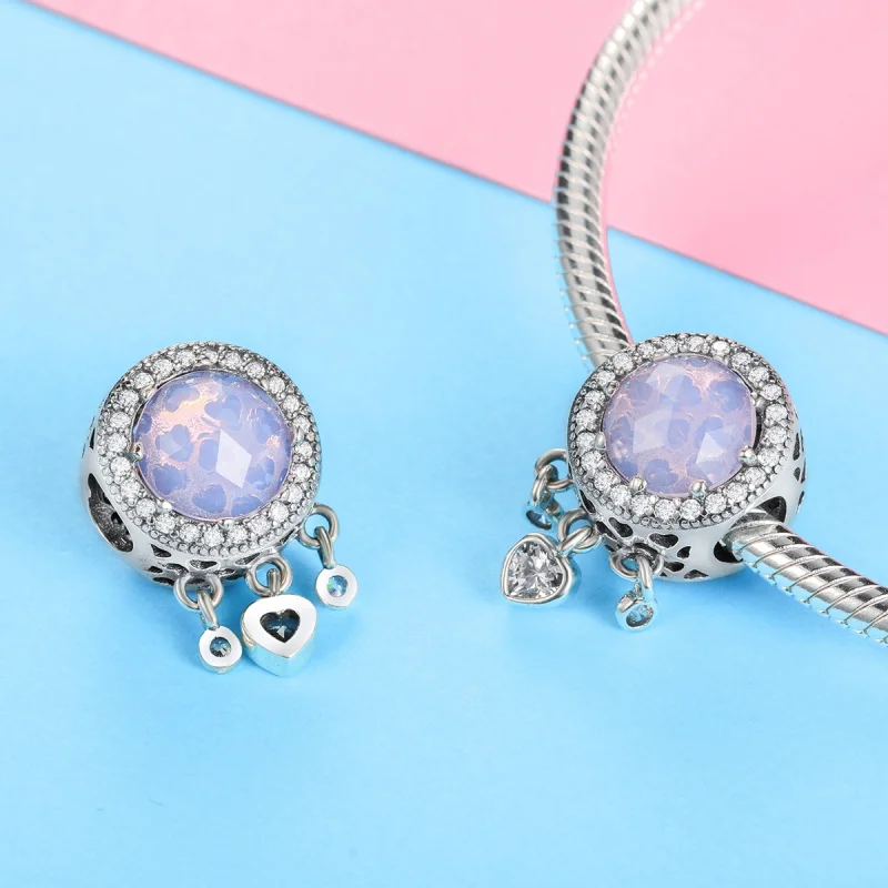 (imagem para) Pandora Style Bright Heart Charm - SCC999 - Visualizar 3