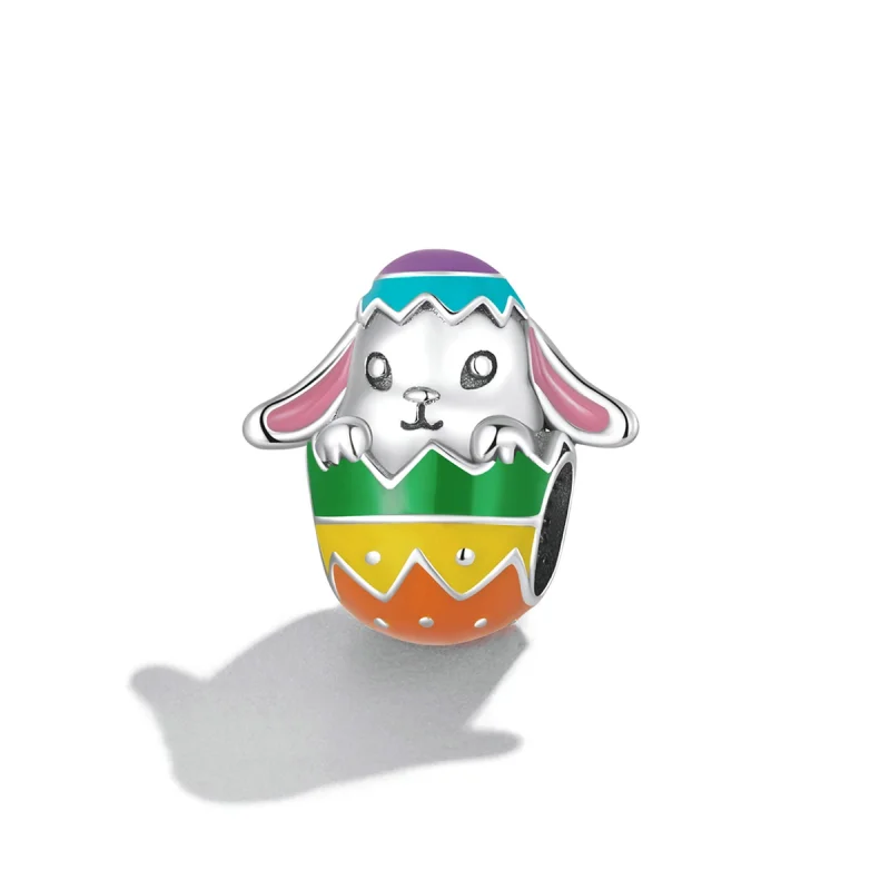 (imagem para) Pandora Style Bunny Eggs Charm - SCC2117 - Visualizar 2