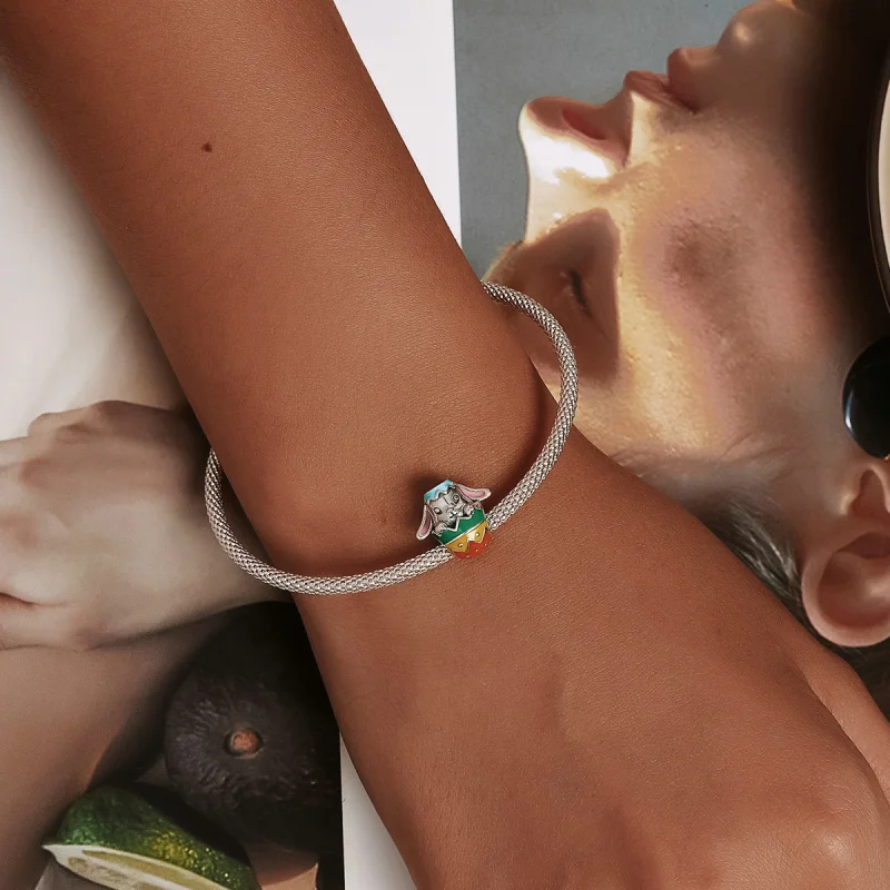 (imagem para) Pandora Style Bunny Eggs Charm - SCC2117 - Visualizar 5