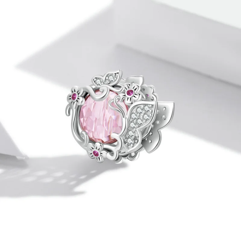 (imagem para) Pandora Style Butterflies Flying Charm - BSC552 - Visualizar 2