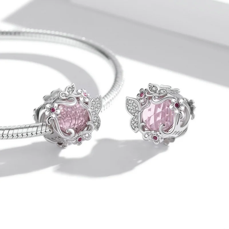 (imagem para) Pandora Style Butterflies Flying Charm - BSC552 - Visualizar 4