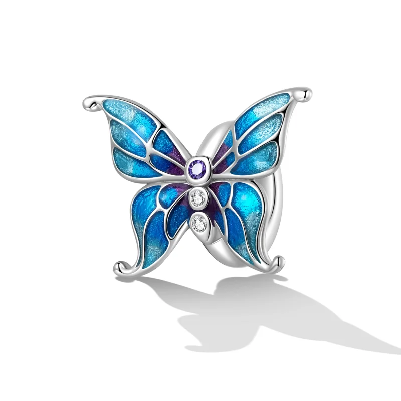 (imagem para) Pandora Style Butterfly Charm - SCC2326 - Visualizar 2