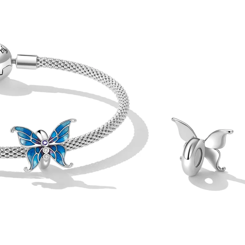 (imagem para) Pandora Style Butterfly Charm - SCC2326 - Visualizar 4