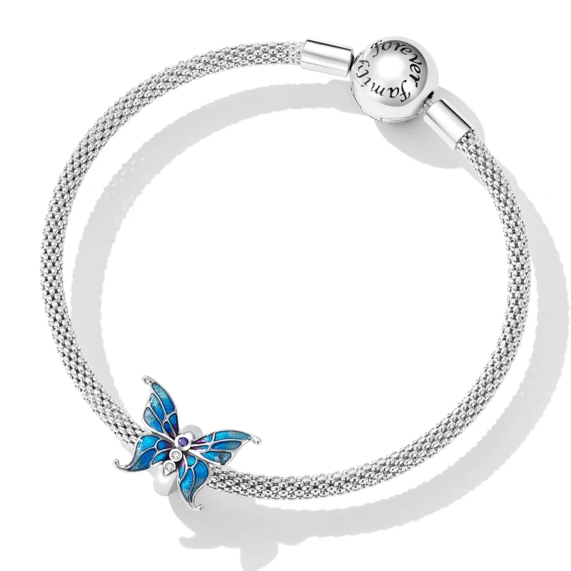 (imagem para) Pandora Style Butterfly Charm - SCC2326 - Visualizar 5