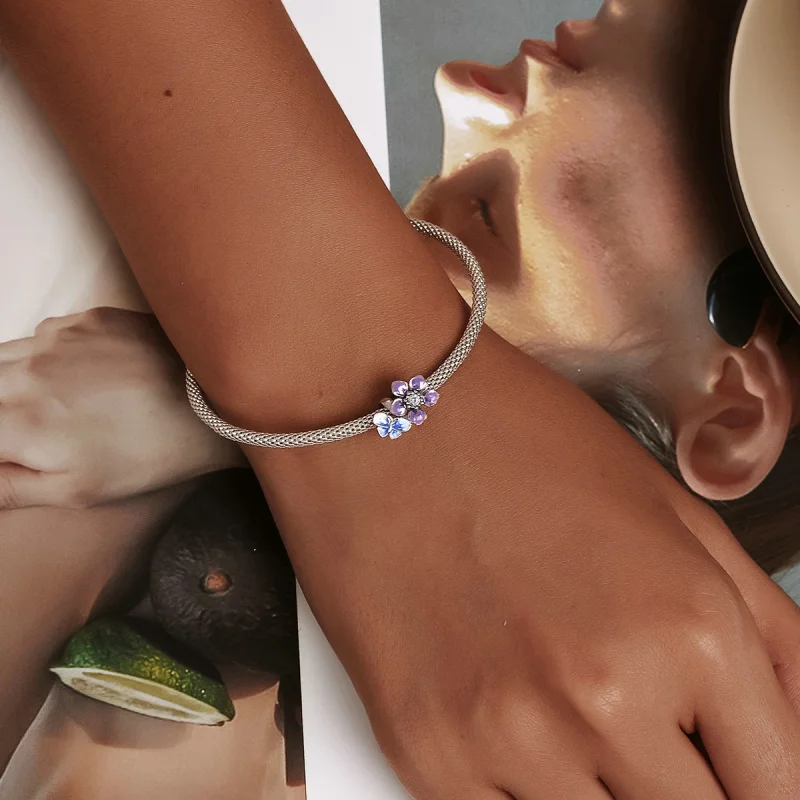 (imagem para) Pandora Style Butterfly Flower Charm - SCC2094 - Visualizar 5