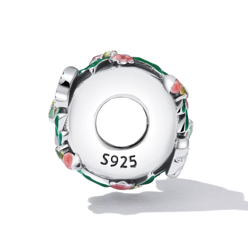 (imagem para) Pandora Style Butterfly Flower Spacer Charm - SCC2251 - Visualizar 3