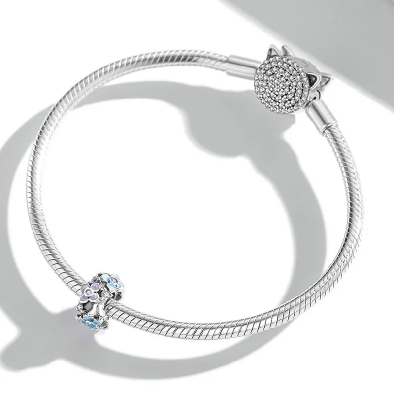 (imagem para) Pandora Style Butterfly Love Flower Charm - SCC2063 - Visualizar 3