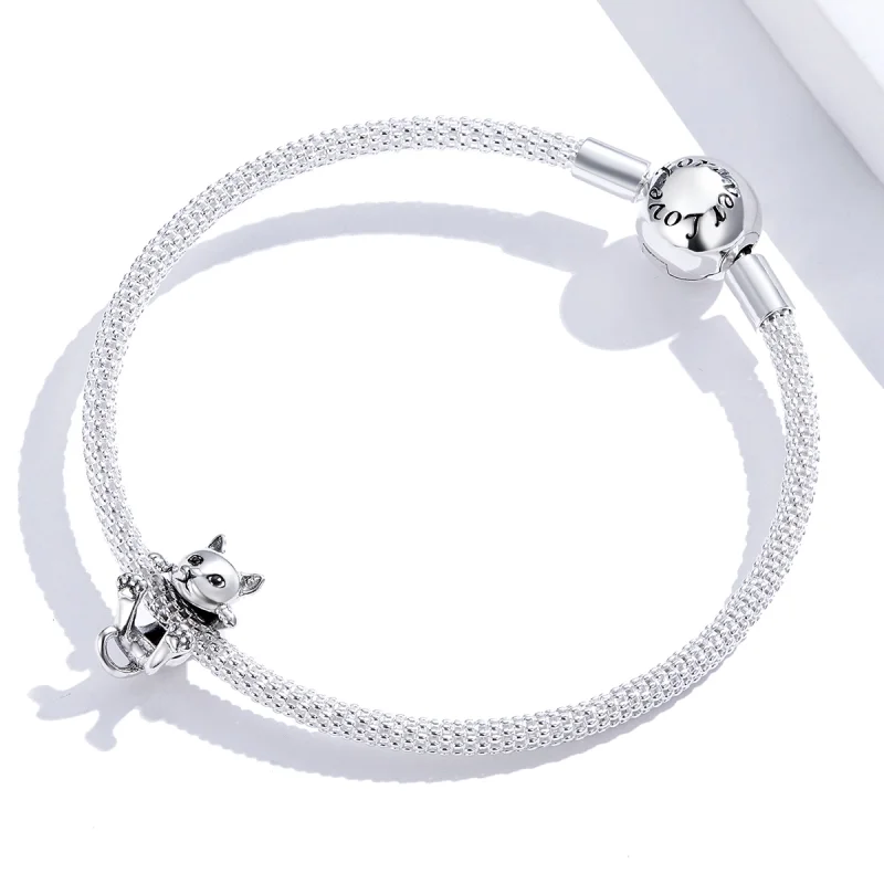 (imagem para) Pandora Style Cat Charm - BSC208 - Visualizar 2