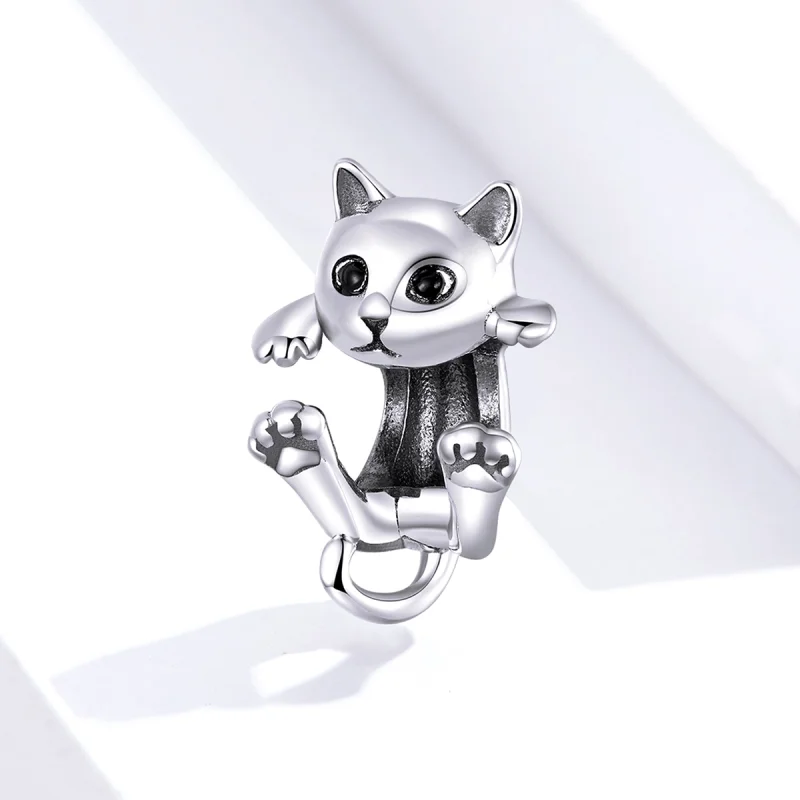 (imagem para) Pandora Style Cat Charm - BSC208 - Visualizar 4