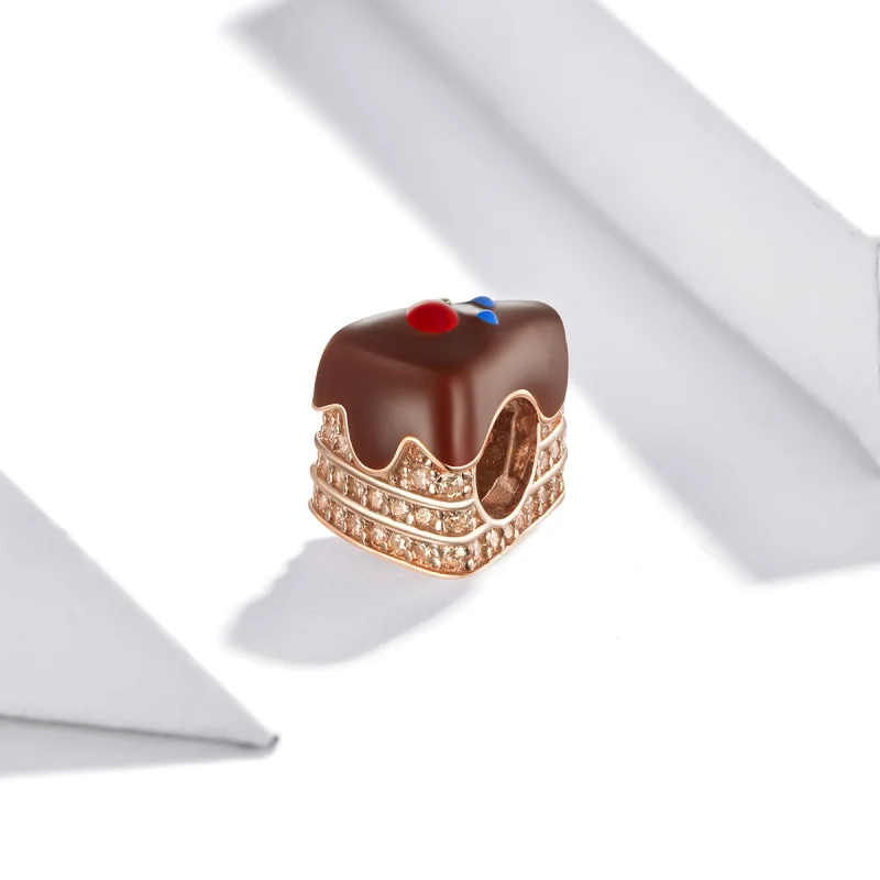 (imagem para) Pandora Style Chocolate Cake Charm - BSC349 - Visualizar 2