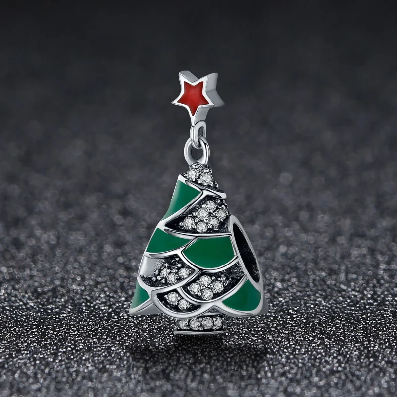 (imagem para) Pandora Style Christmas Tree Charm - SCC307 - Visualizar 2