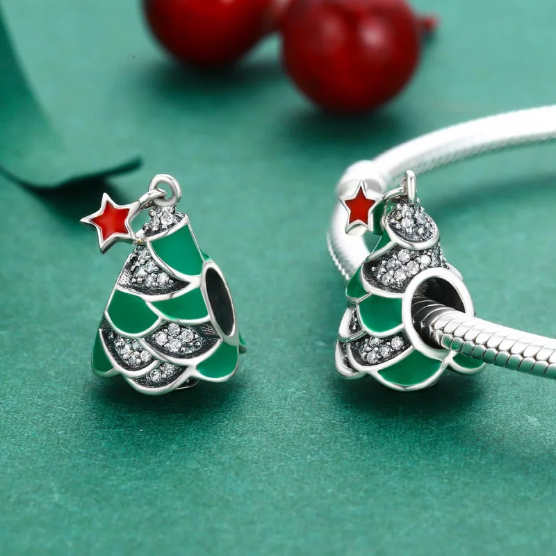 (imagem para) Pandora Style Christmas Tree Charm - SCC307 - Visualizar 4