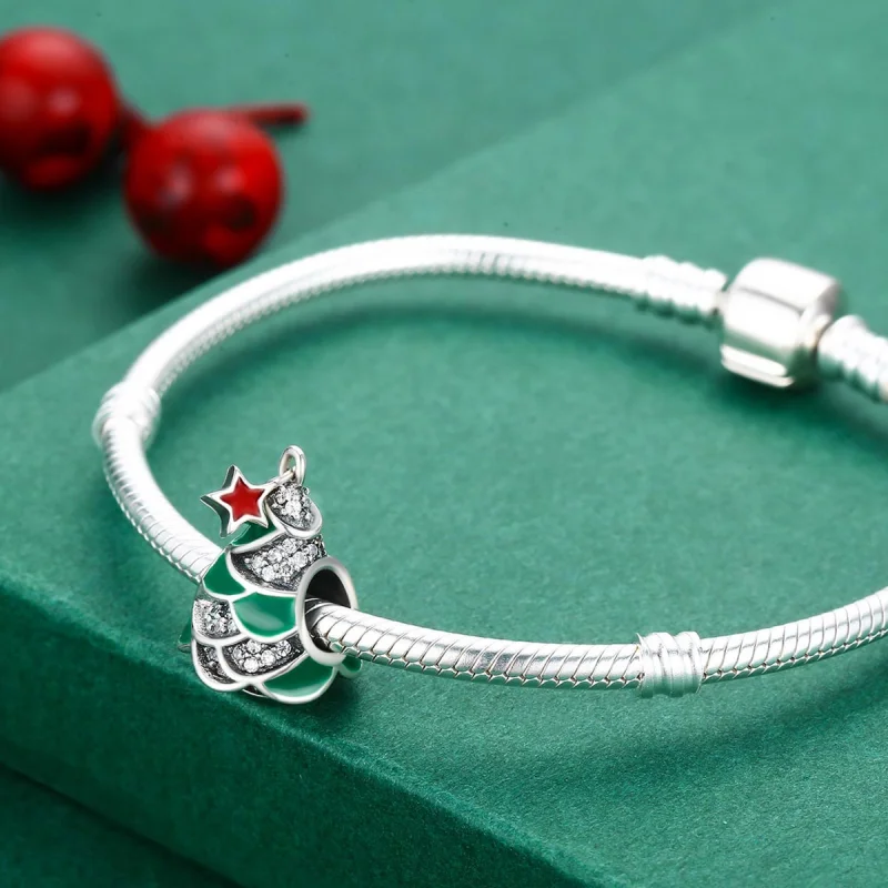 (imagem para) Pandora Style Christmas Tree Charm - SCC307 - Visualizar 5