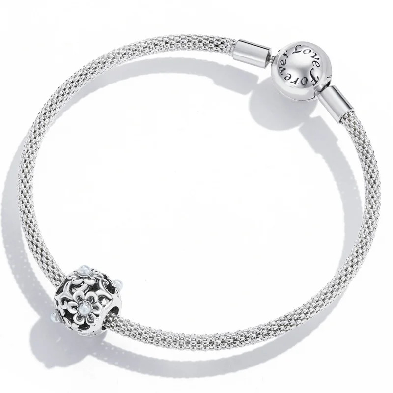 (imagem para) Pandora Style Classical Flowers Charm - SCC2182 - Visualizar 4