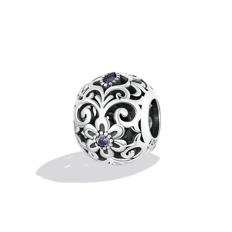 (imagem para) Pandora Style Classical Pattern Charm - SCC2183 - Visualizar 2
