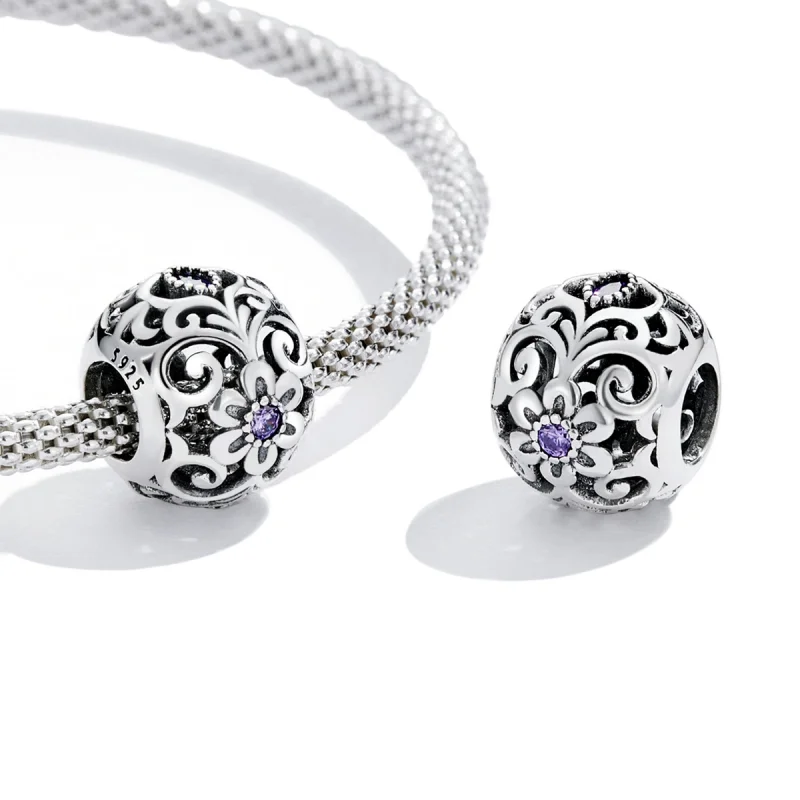 (imagem para) Pandora Style Classical Pattern Charm - SCC2183 - Visualizar 3