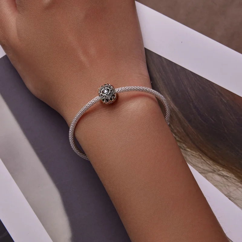 (imagem para) Pandora Style Classical Pattern Charm - SCC2183 - Visualizar 5