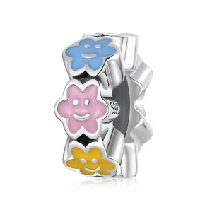(imagem para) Pandora Style Colorful Cloud Smiley Face Charm - SCC2188