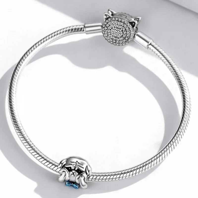 (imagem para) Pandora Style Cute Dog Fight Charm - SCC2009 - Visualizar 3