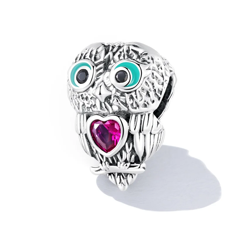 (imagem para) Pandora Style Cute Owl Charm - SCC2253 - Visualizar 2