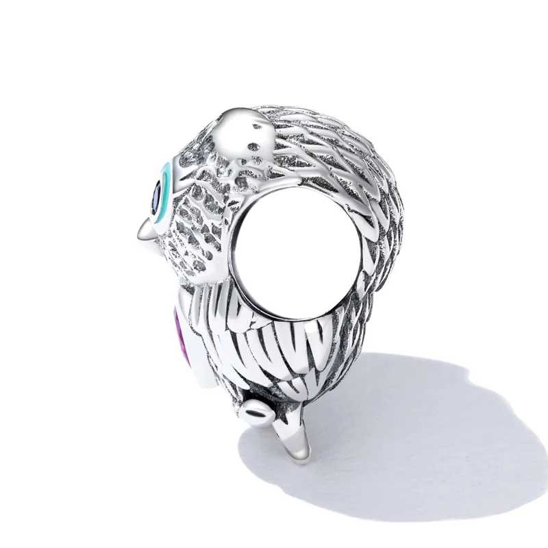 (imagem para) Pandora Style Cute Owl Charm - SCC2253 - Visualizar 3