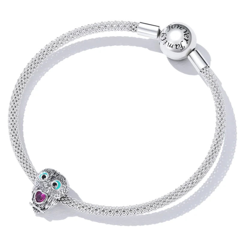 (imagem para) Pandora Style Cute Owl Charm - SCC2253 - Visualizar 5