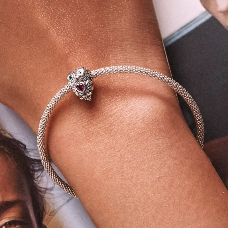 (imagem para) Pandora Style Cute Owl Charm - SCC2253 - Visualizar 6
