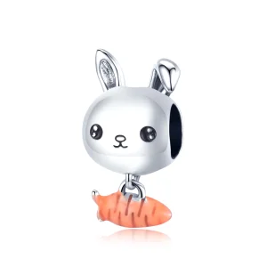 (imagem para) Pandora Style Cute Rabbit Carrot Charm - BSC272