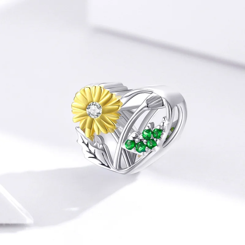 (imagem para) Pandora Style Daisy Story Charm - BSC284 - Visualizar 2
