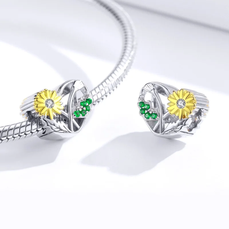 (imagem para) Pandora Style Daisy Story Charm - BSC284 - Visualizar 4