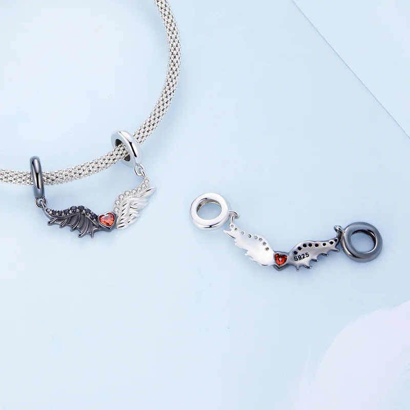 (imagem para) Pandora Style Devils and Angels Charm - BSC693 - Visualizar 4