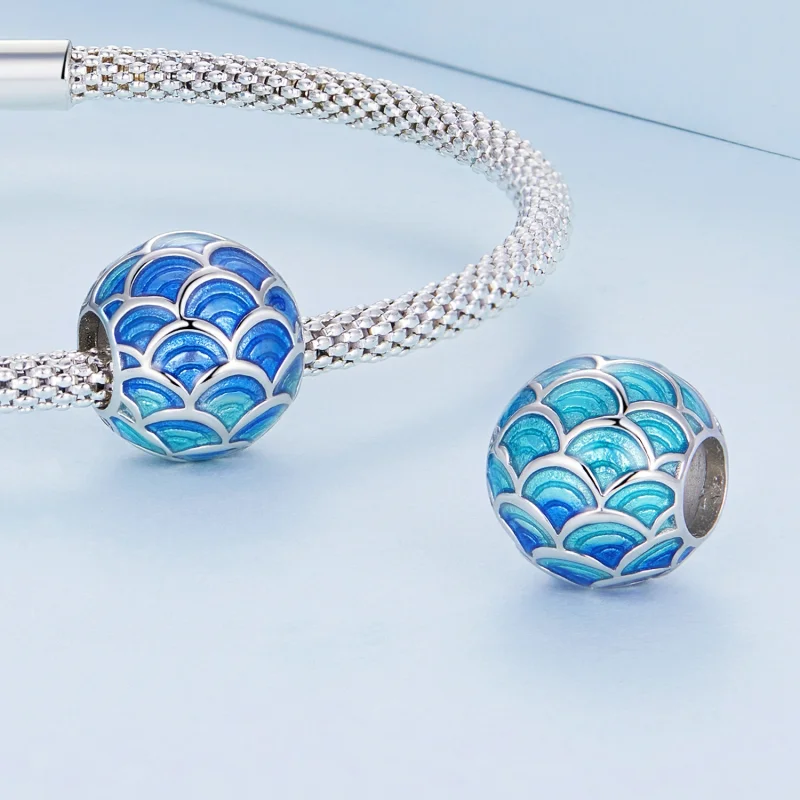 (imagem para) Pandora Style Dragon Scales Charm - BSC683 - Visualizar 4