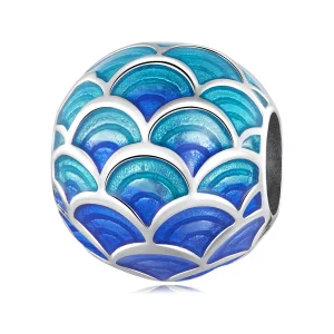 Pandora Style Dragon Scales Charm - BSC683 (imagem para) Pandora Style Dragon Scales Charm - BSC683