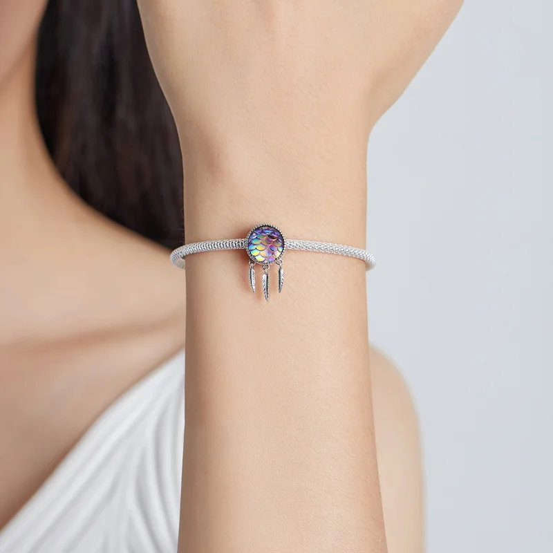 (imagem para) Pandora Style Dream Catcher Charm - SCC1985 - Visualizar 5