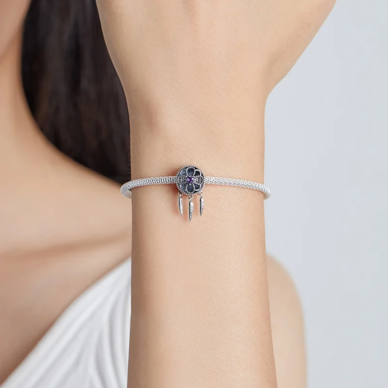 (imagem para) Pandora Style Dream Catcher Charm - SCC1985 - Visualizar 6