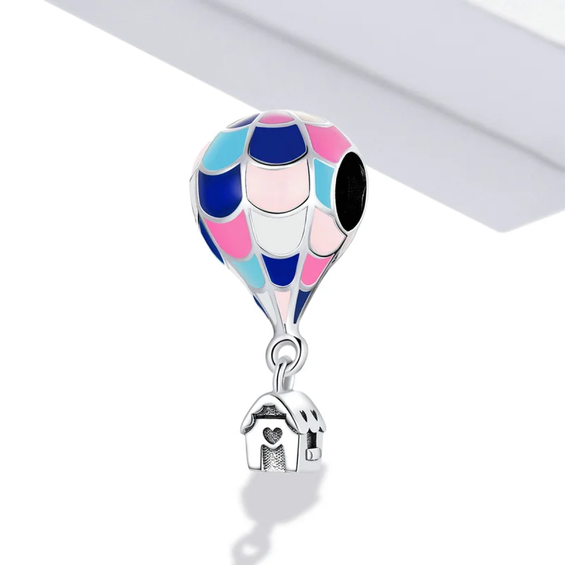 (imagem para) Pandora Style Dream Hot Air Balloon Charm - BSC545 - Visualizar 2